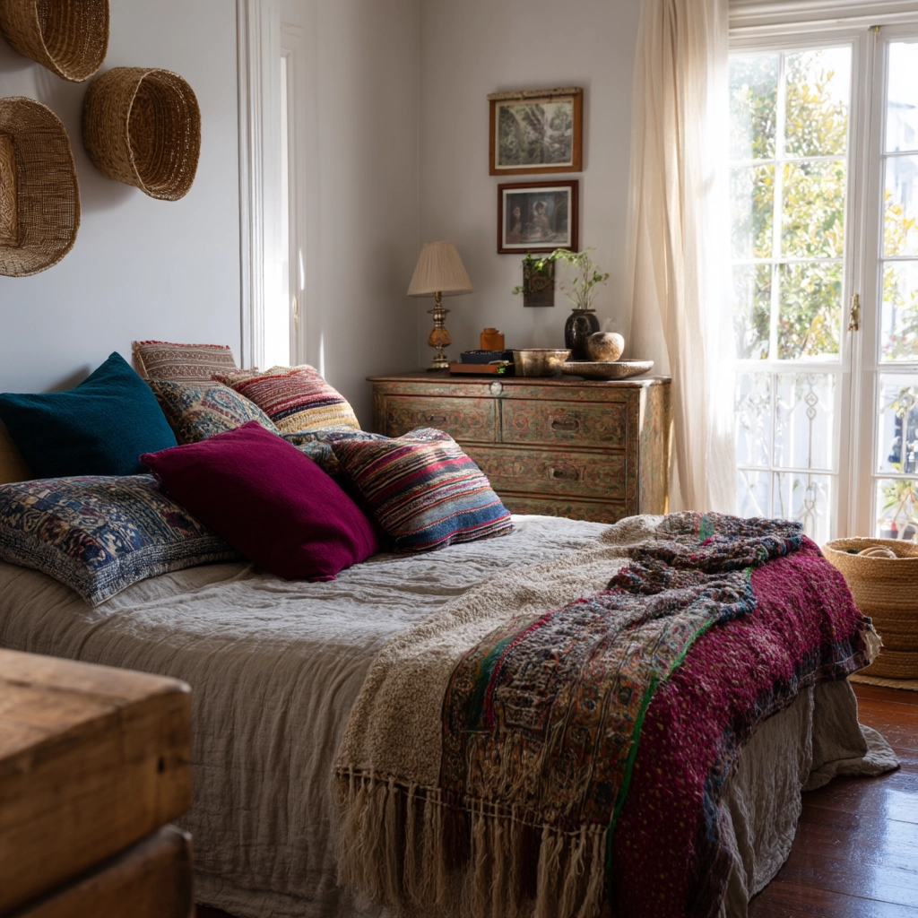 boho vintage bedroom 47