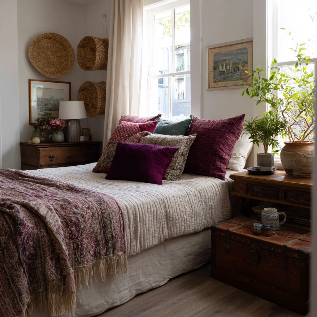 boho vintage bedroom 48