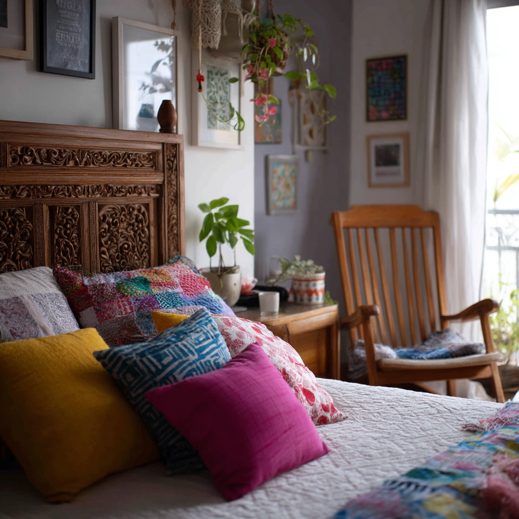 boho vintage bedroom 54