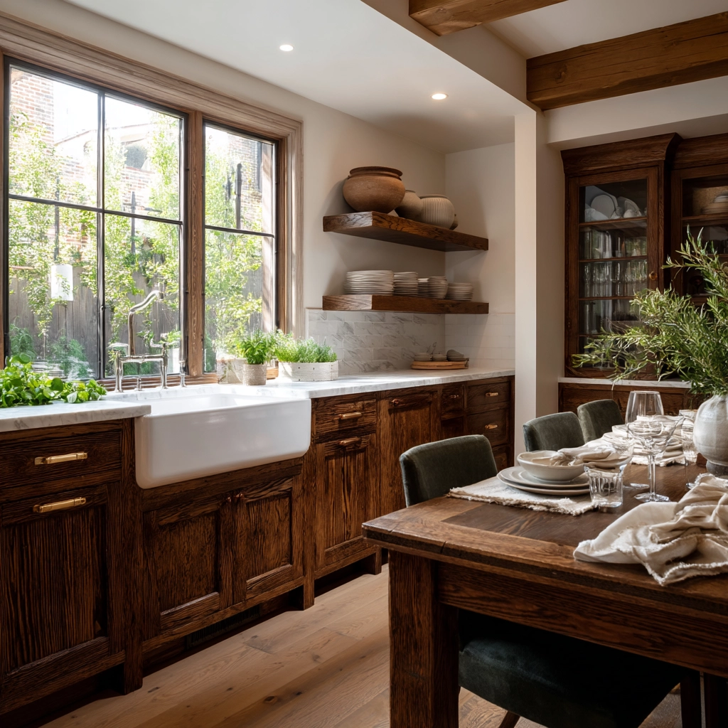 brown kitchen cabinets 2