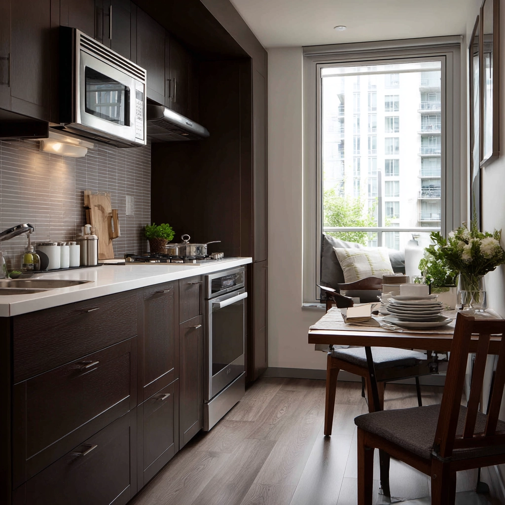 brown kitchen cabinets 30
