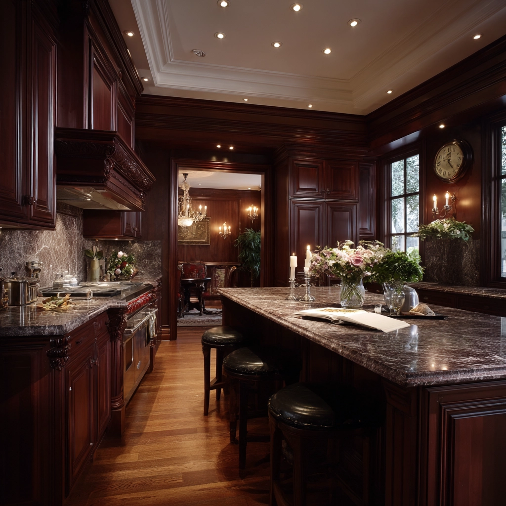 brown kitchen cabinets 34