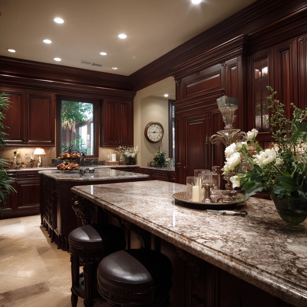 brown kitchen cabinets 35