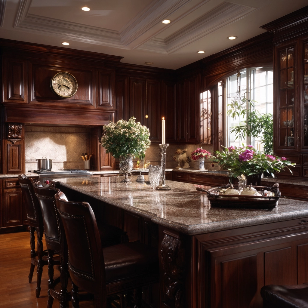 brown kitchen cabinets 36