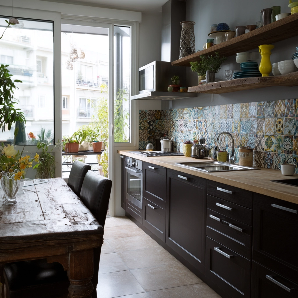 brown kitchen cabinets 46