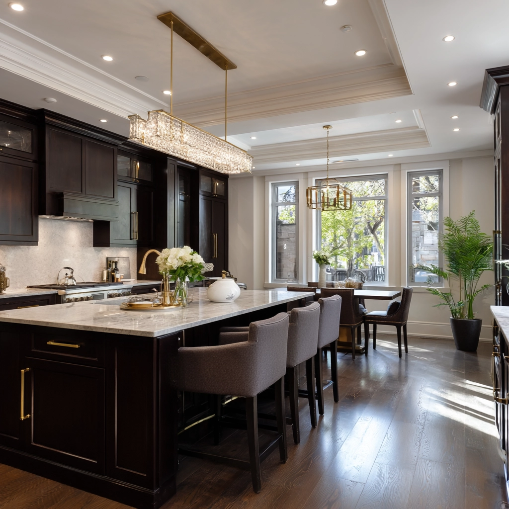 brown kitchen cabinets 60