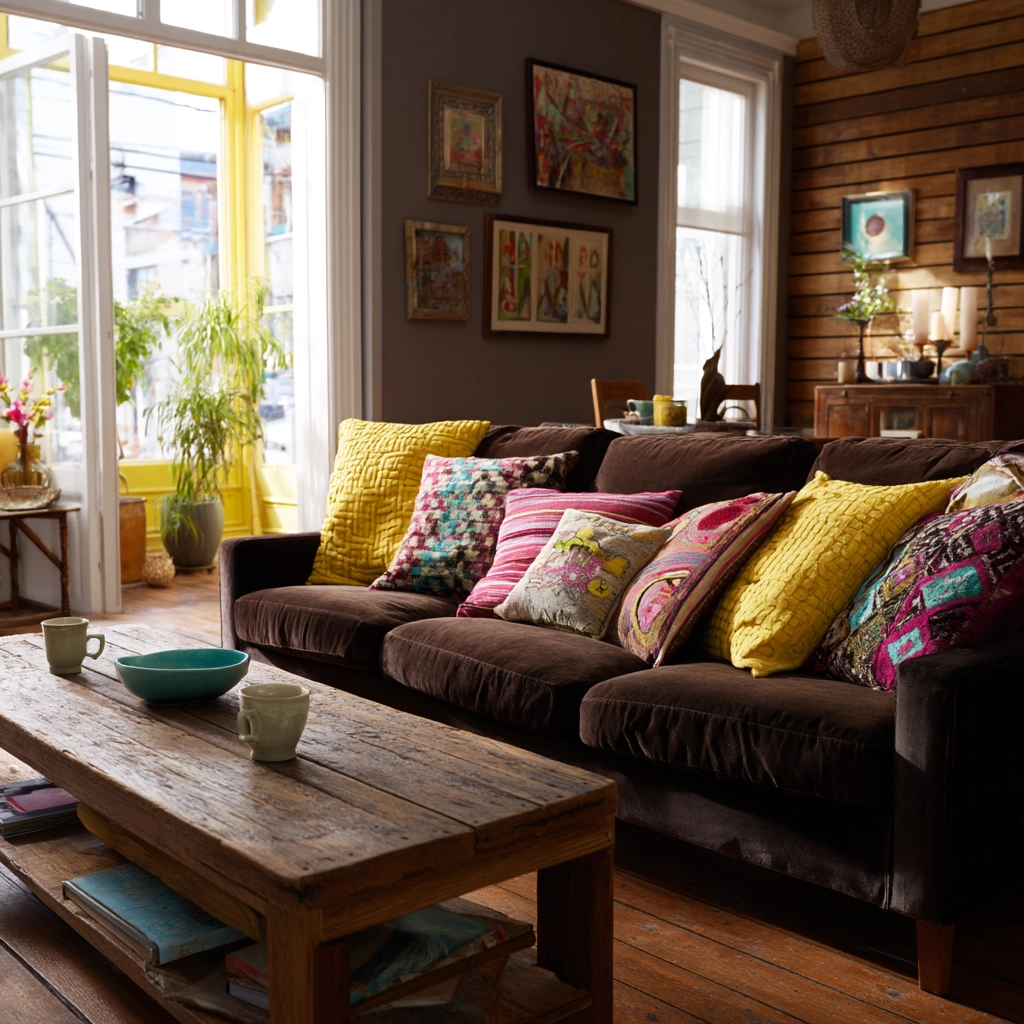 brown living room decorating ideas 39