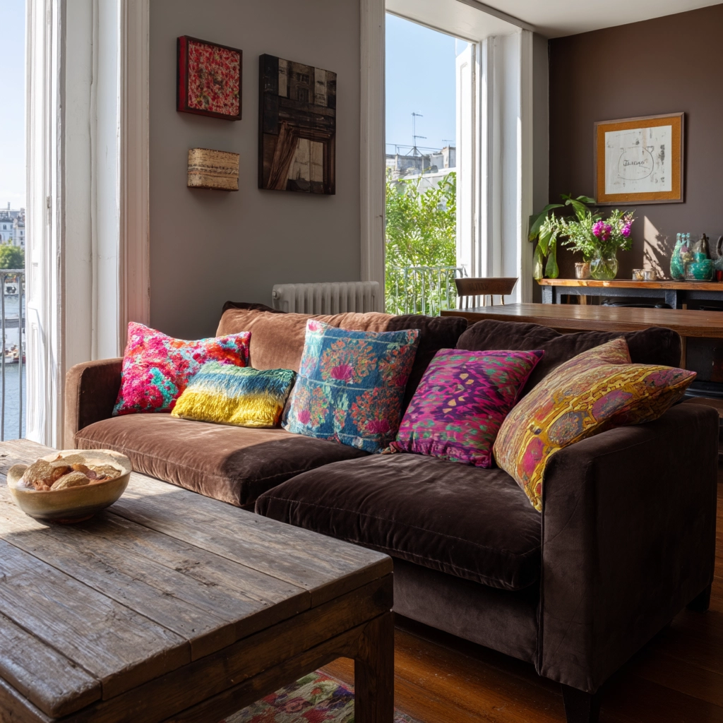 brown living room decorating ideas 40