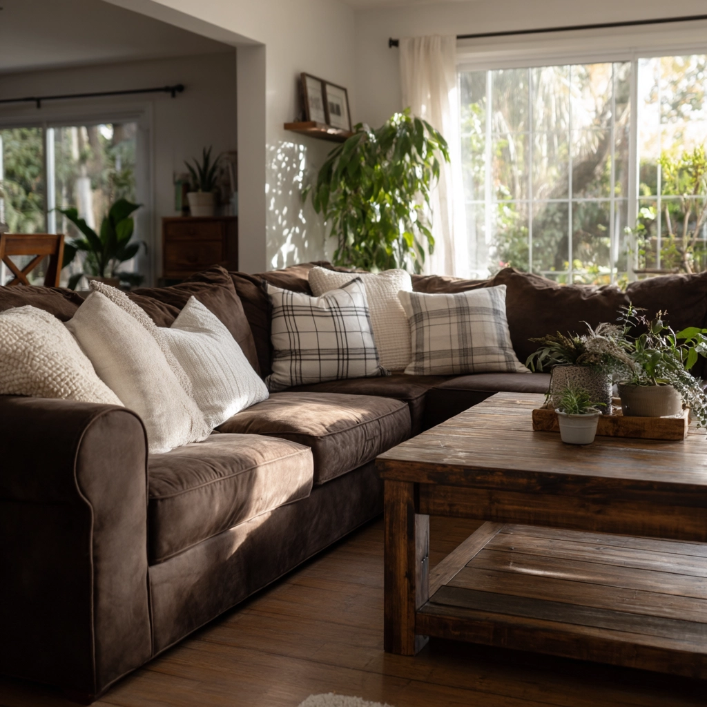 brown living room decorating ideas 48
