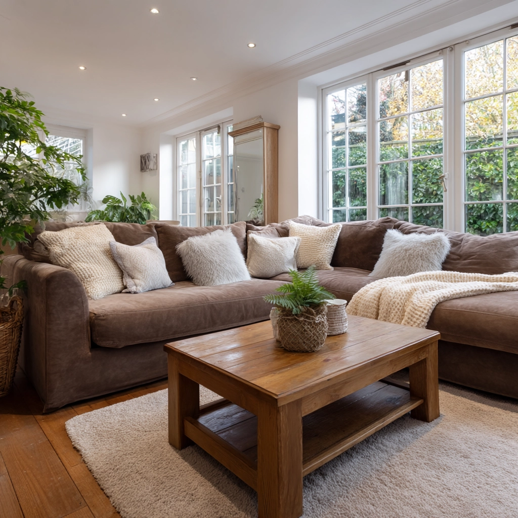 brown living room decorating ideas 58
