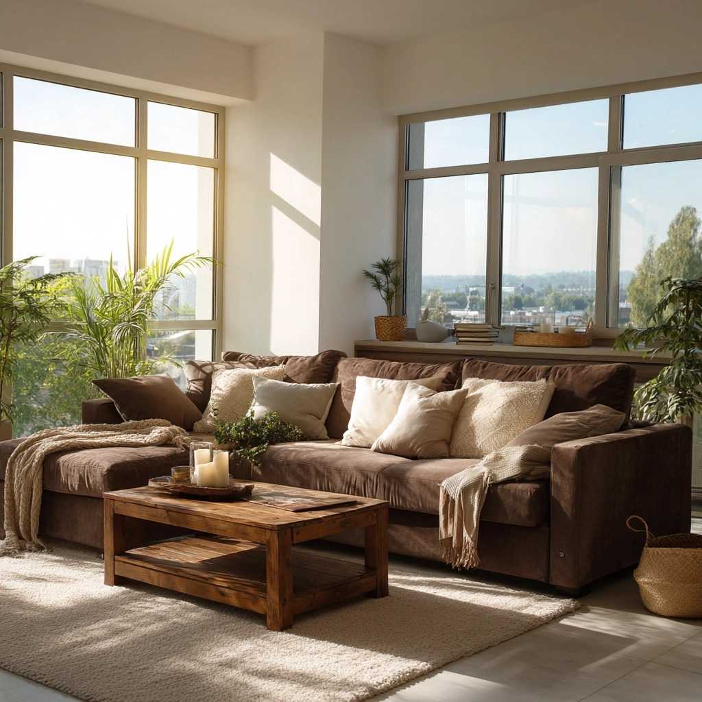 brown living room decorating ideas 59