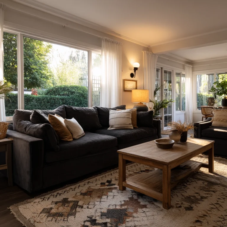 charcoal couch living room 1
