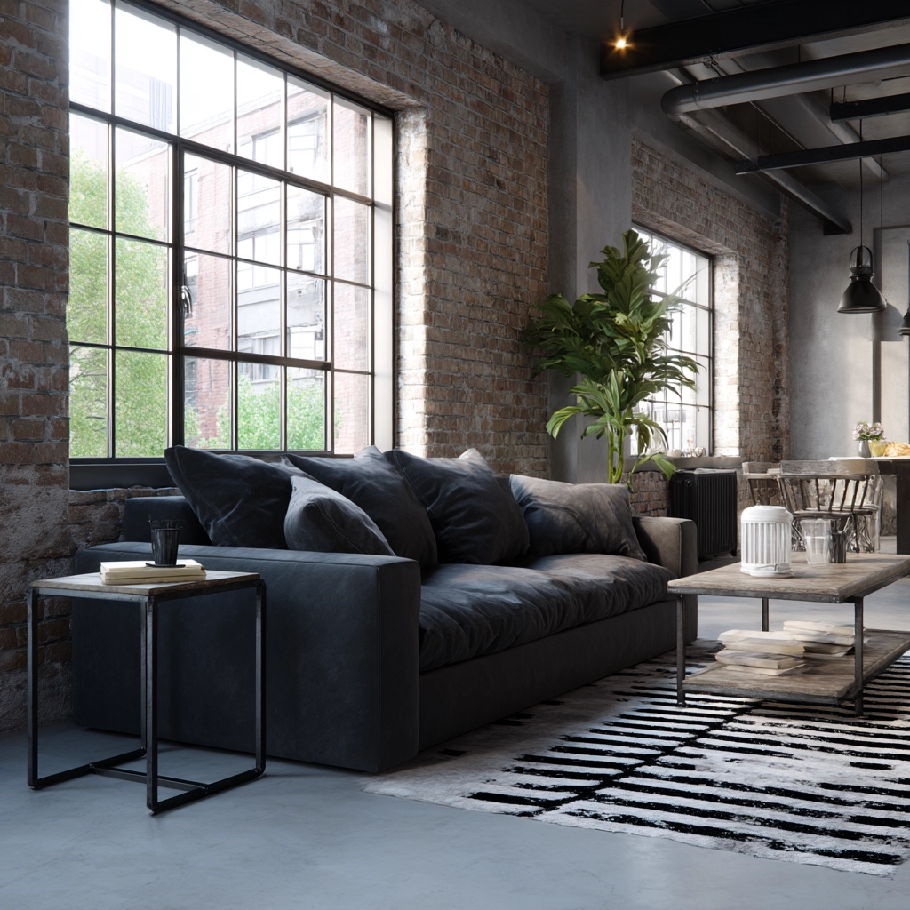 charcoal couch living room 12