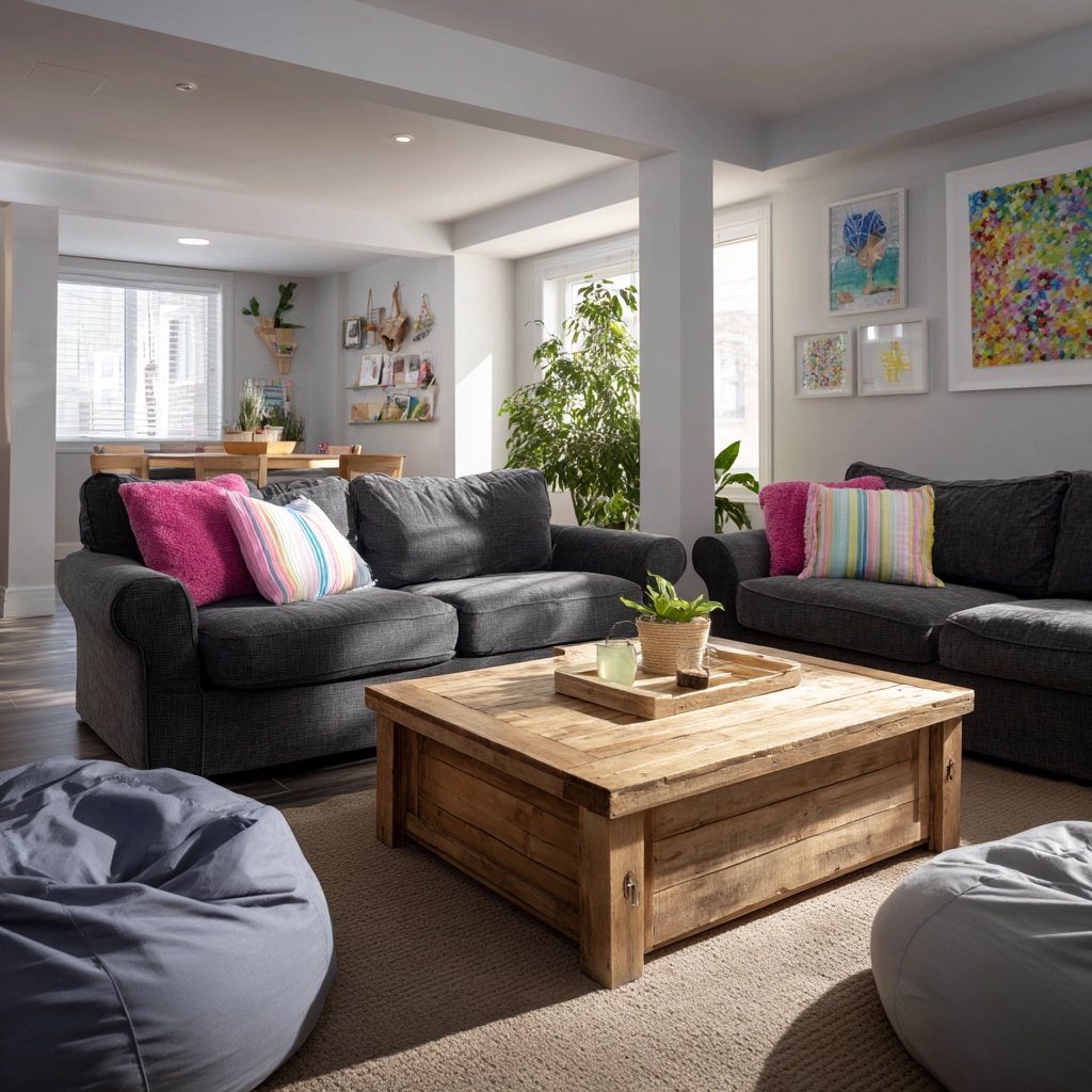 charcoal couch living room 22