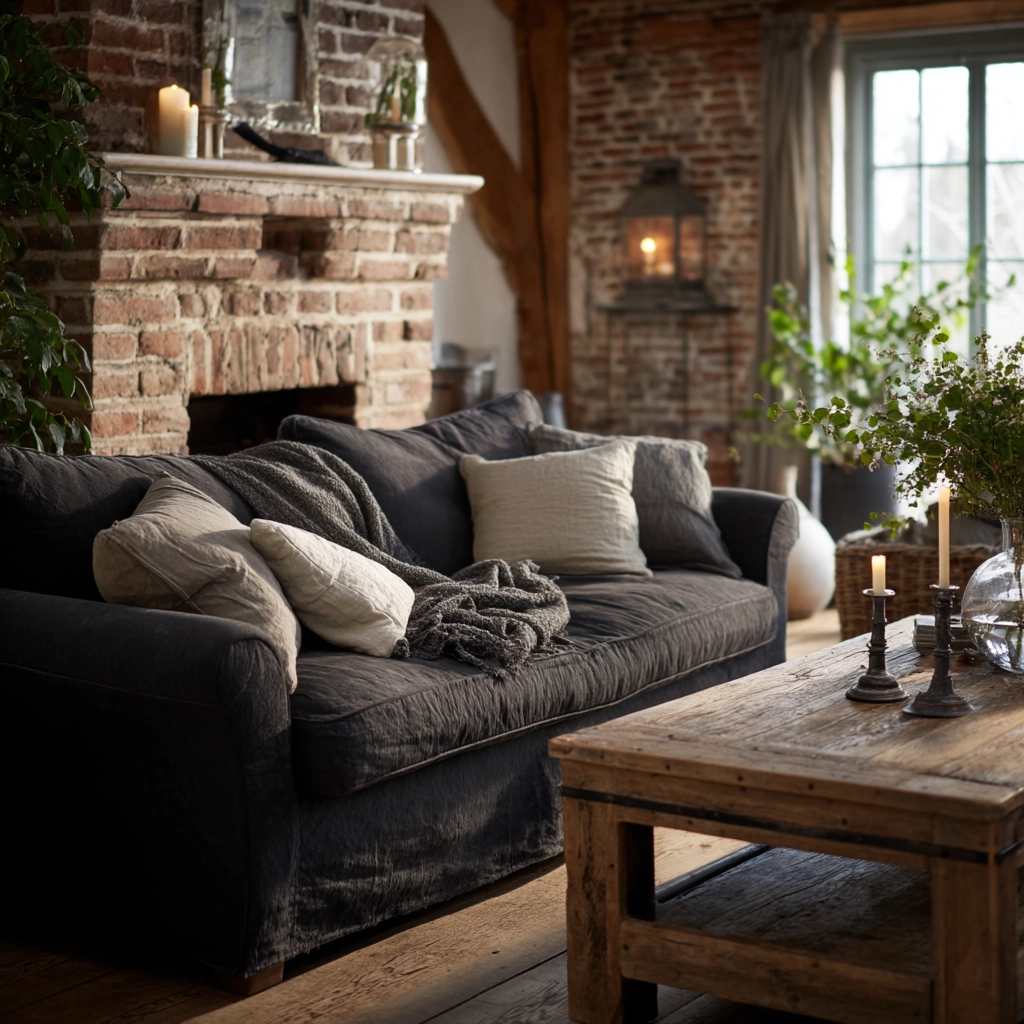 charcoal couch living room 32