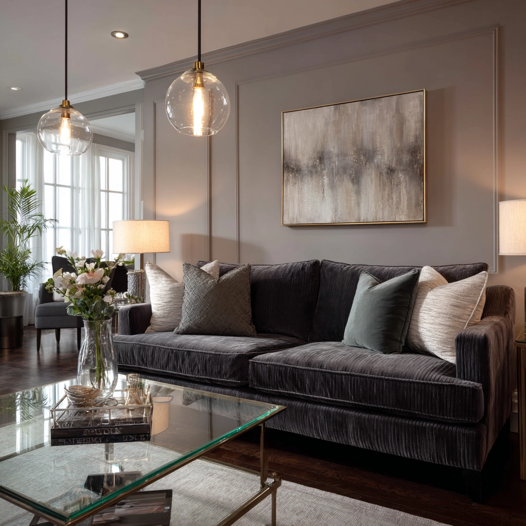 charcoal couch living room 37