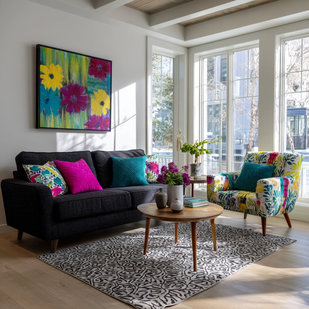 charcoal couch living room 43