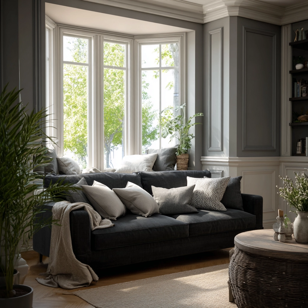 charcoal couch living room 47