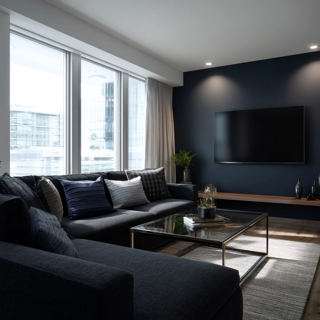 charcoal couch living room 54