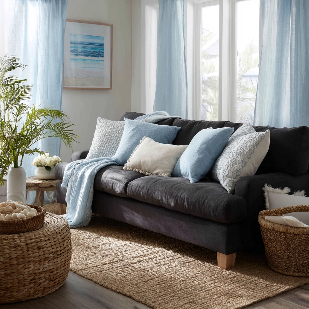 charcoal couch living room 57