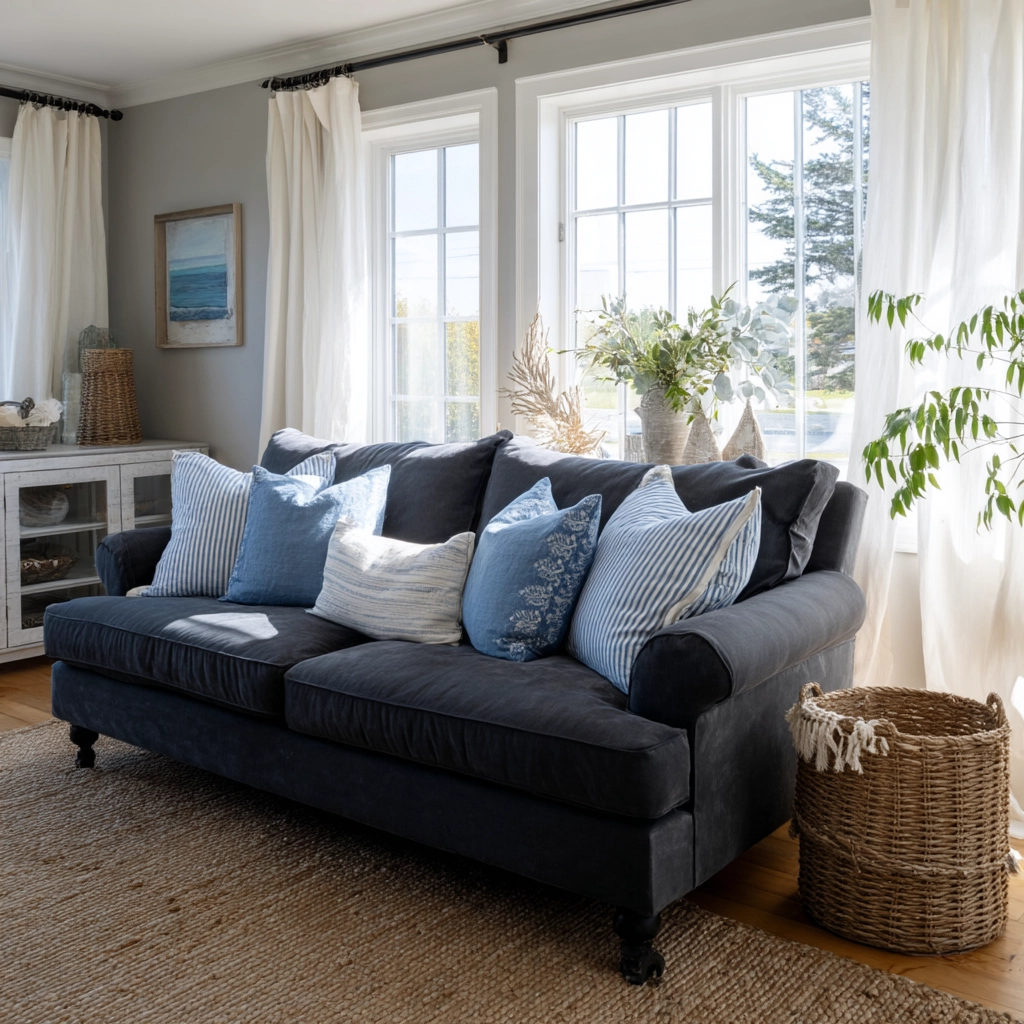 charcoal couch living room 59