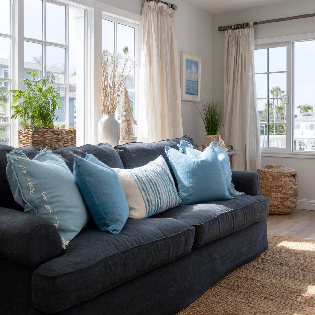 charcoal couch living room 60