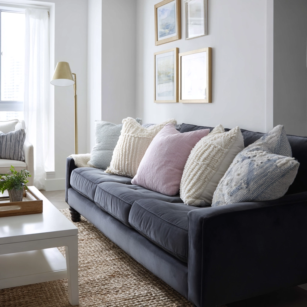charcoal couch living room 8