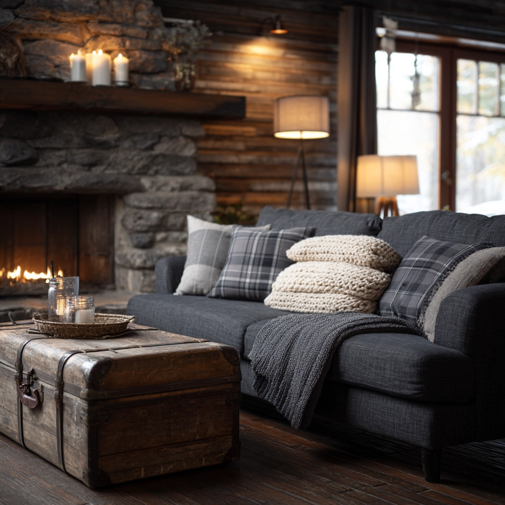 charcoal sofa living room 10