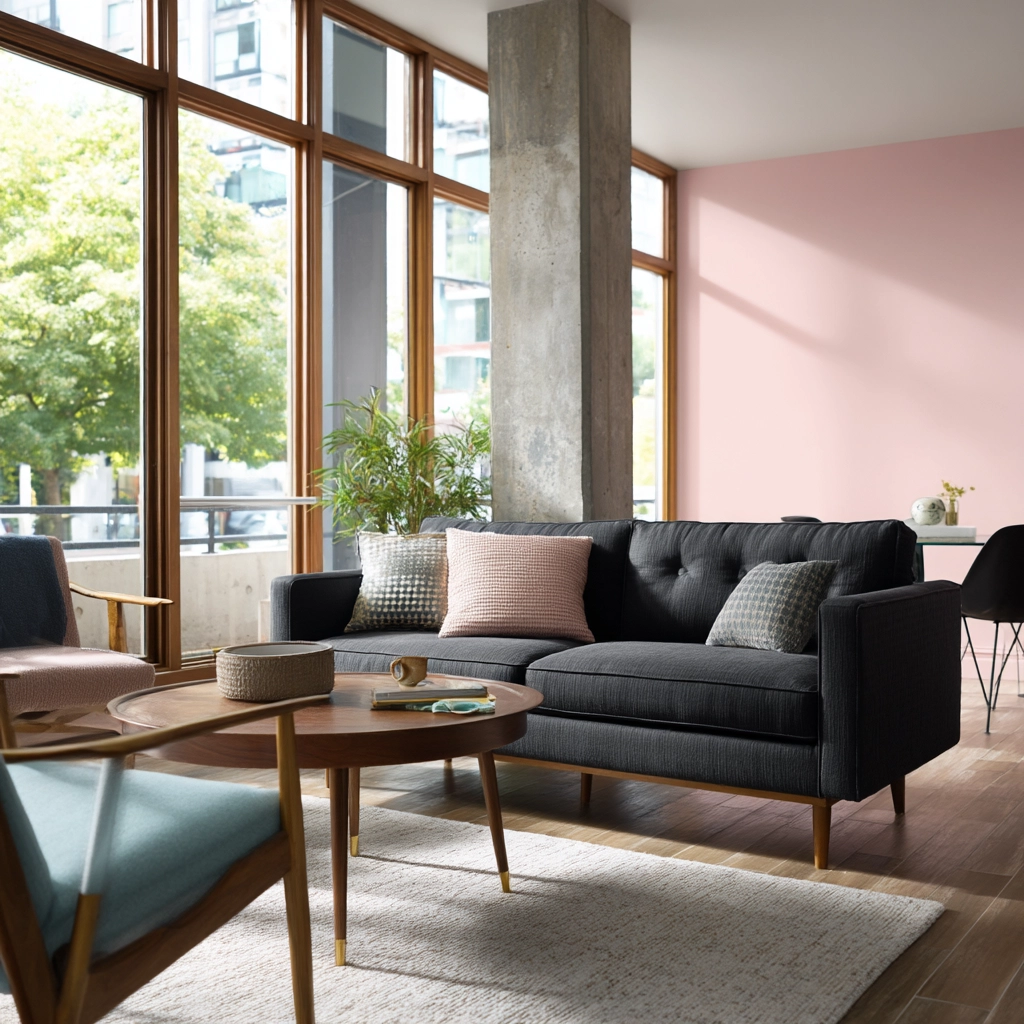charcoal sofa living room 14