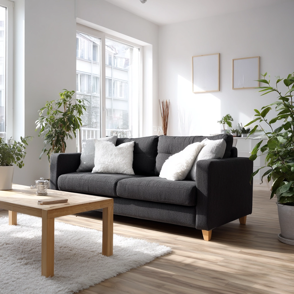 charcoal sofa living room 18