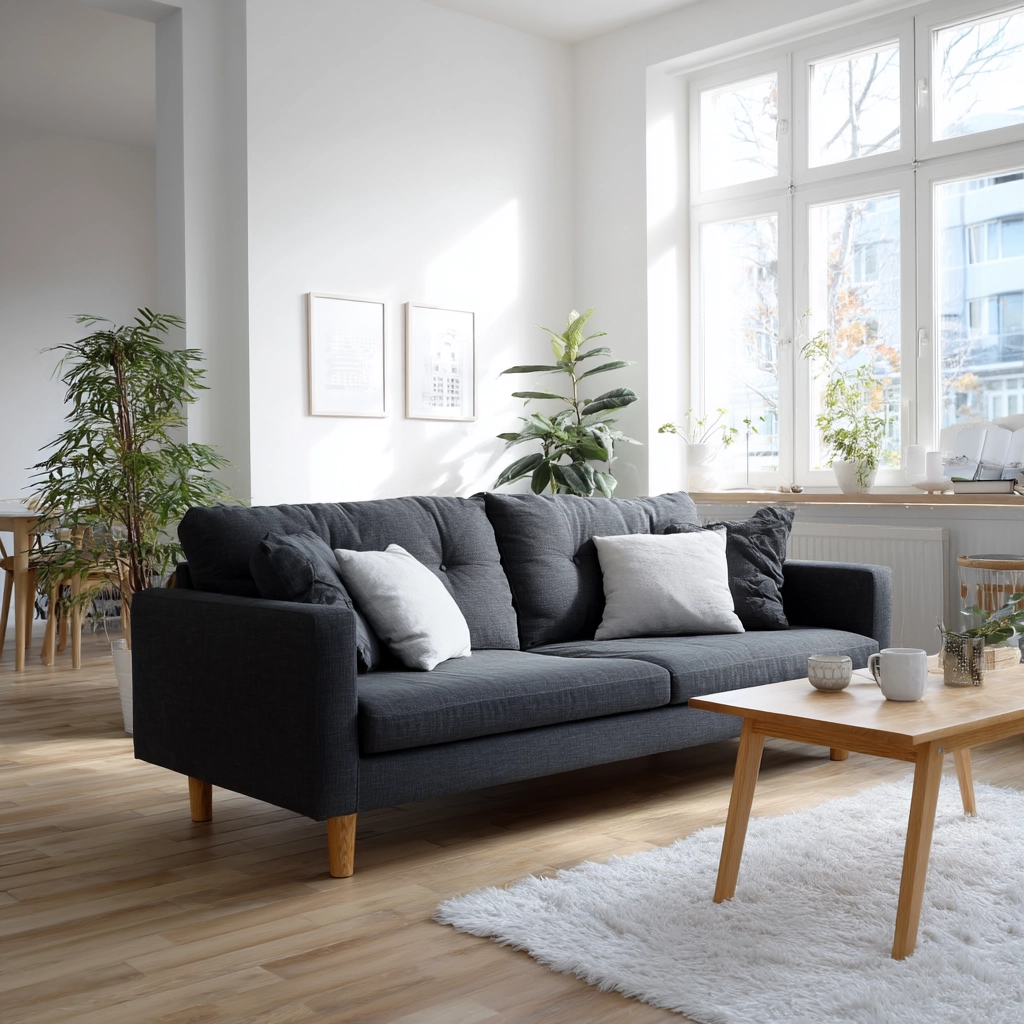 charcoal sofa living room 20
