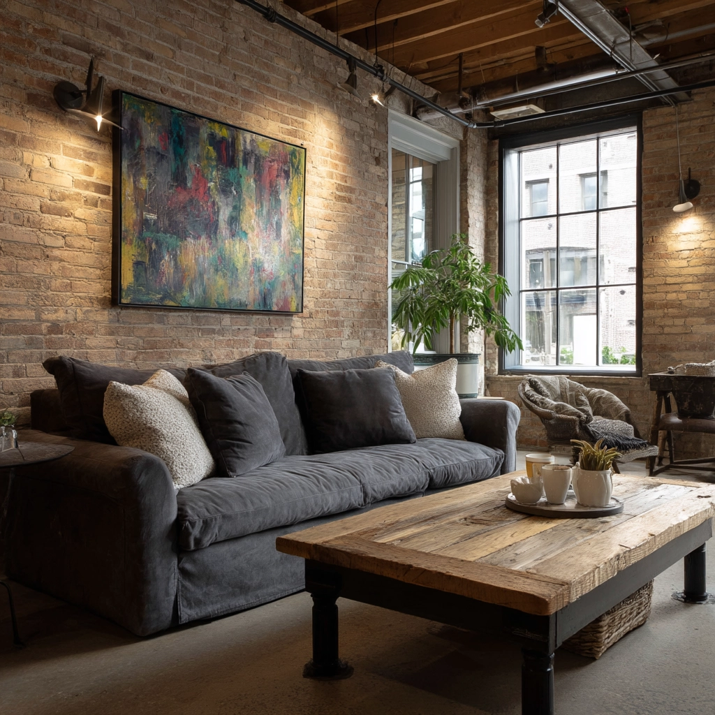 charcoal sofa living room 27