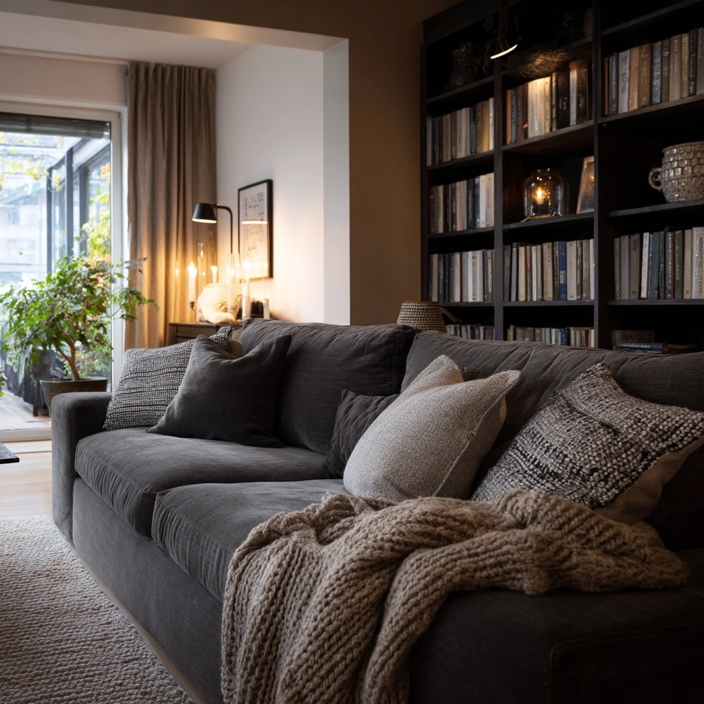 charcoal sofa living room 36