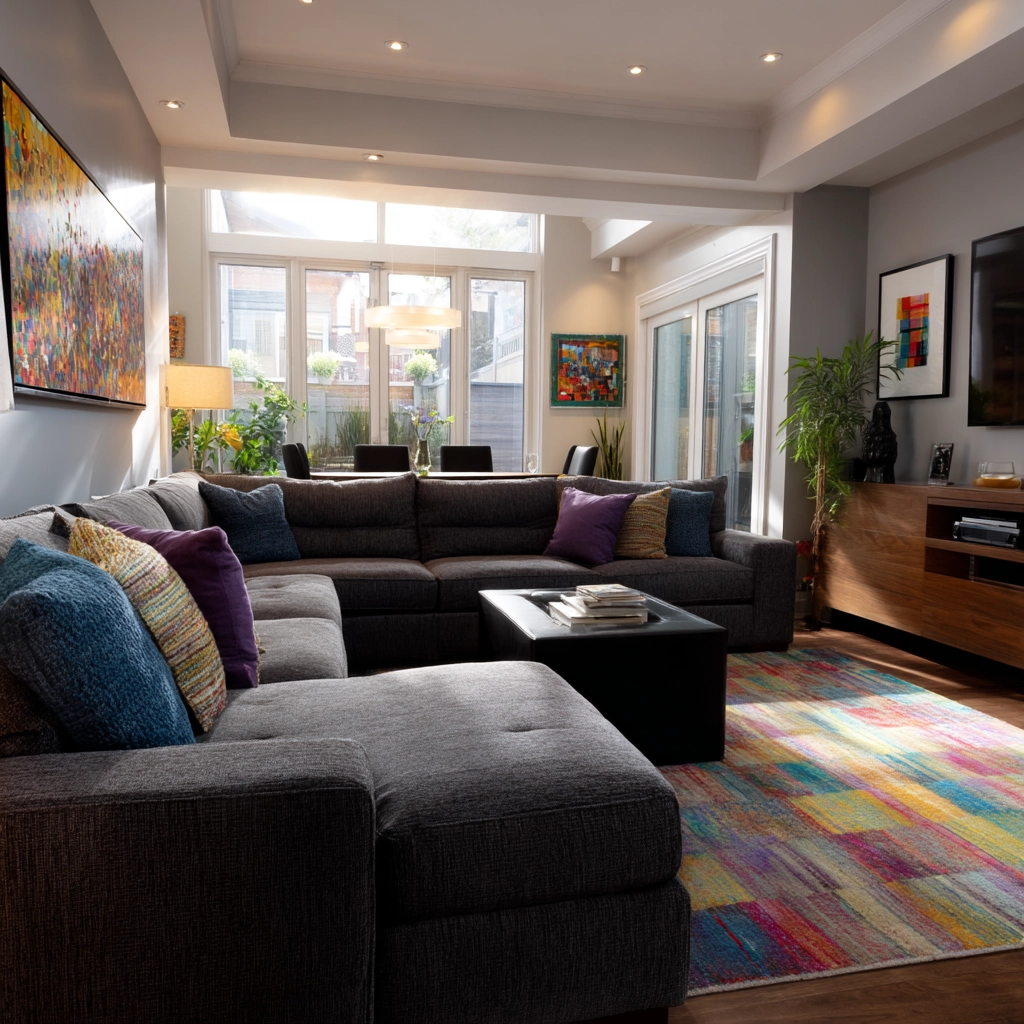 charcoal sofa living room 50