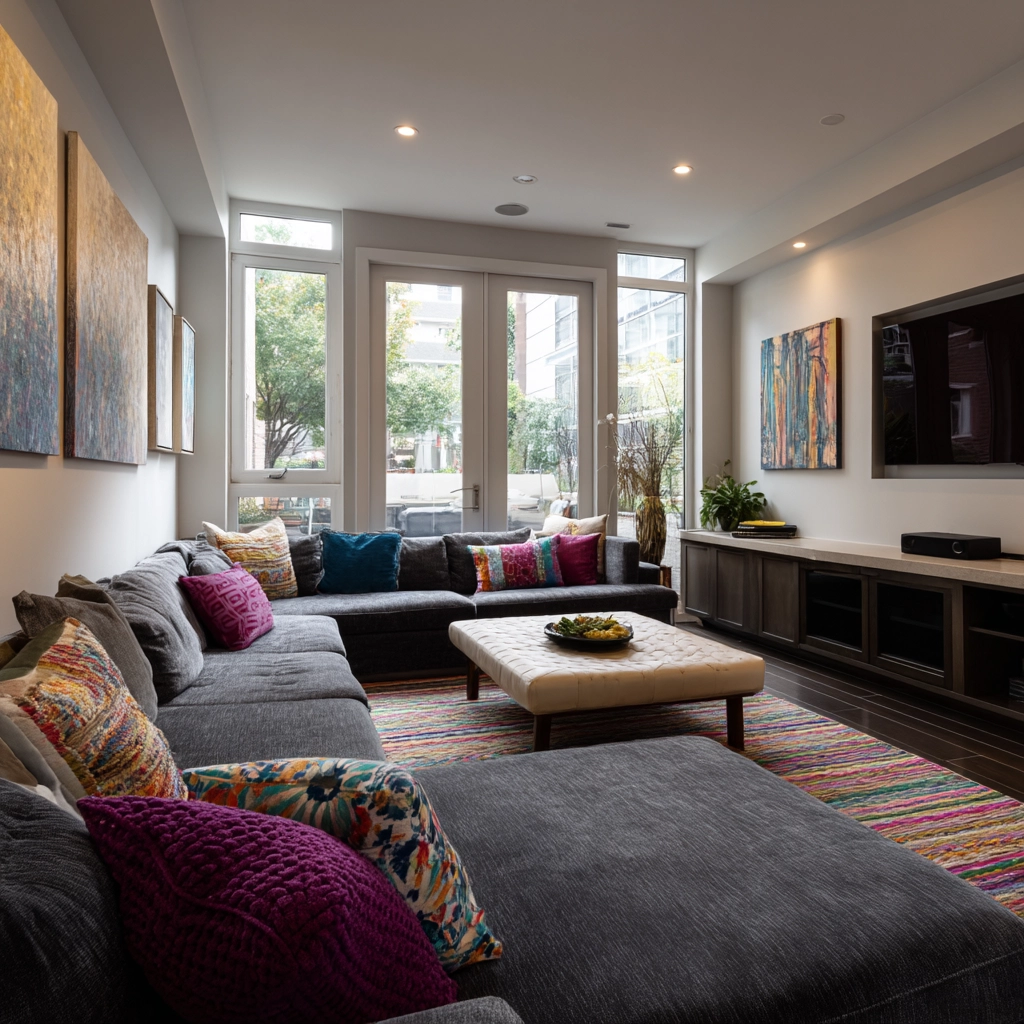 charcoal sofa living room 52