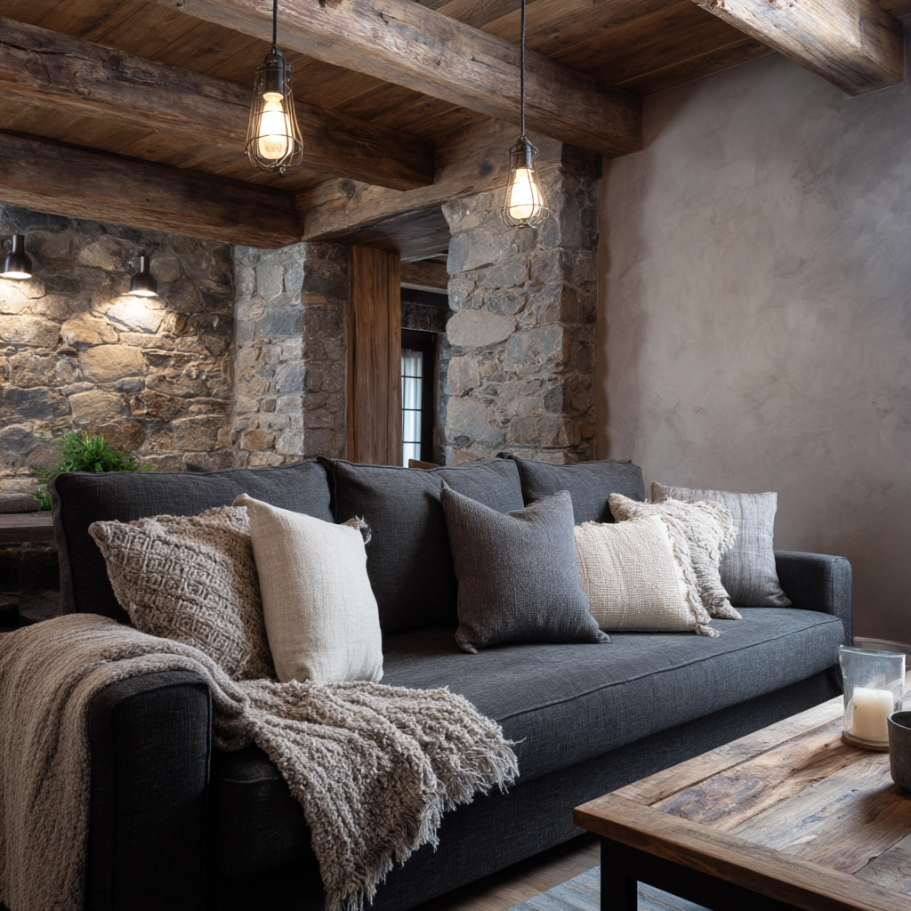 charcoal sofa living room 55