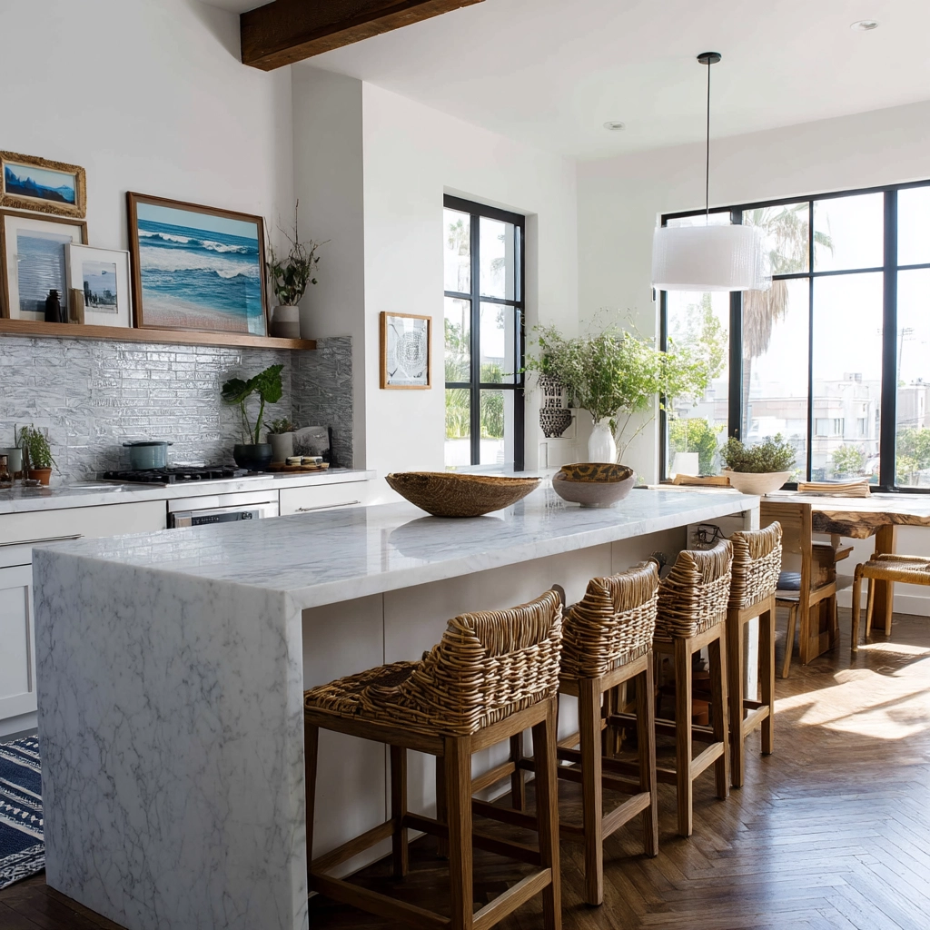 coastal boho kitchen 36
