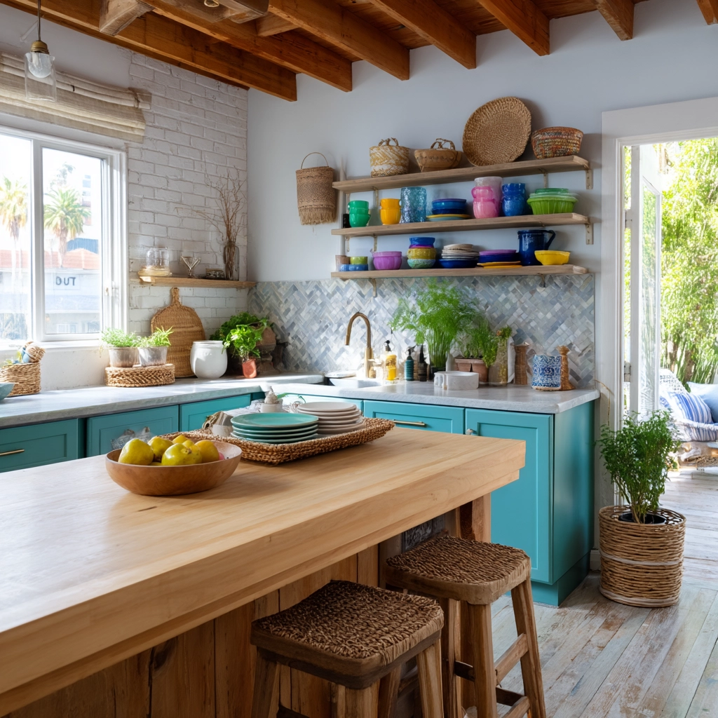 coastal boho kitchen 53