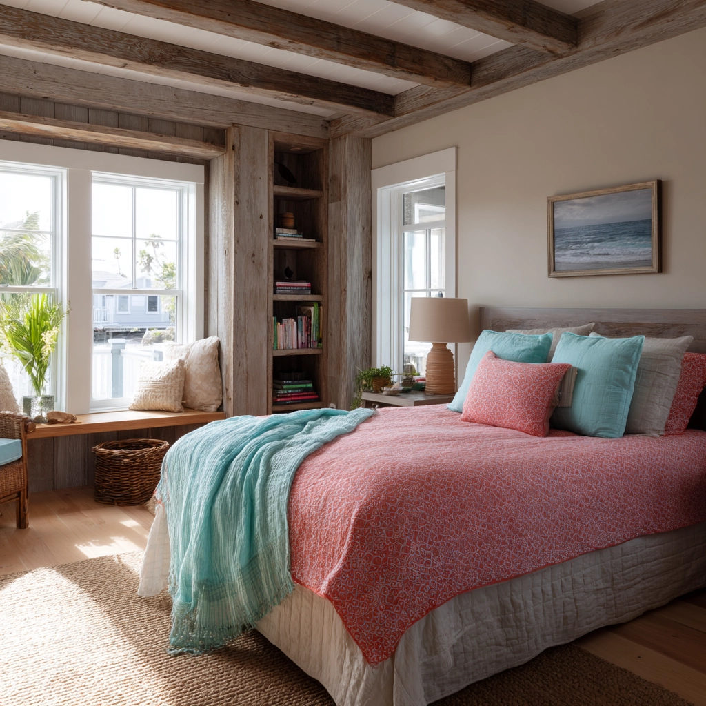 coastal farmhouse bedroom 33
