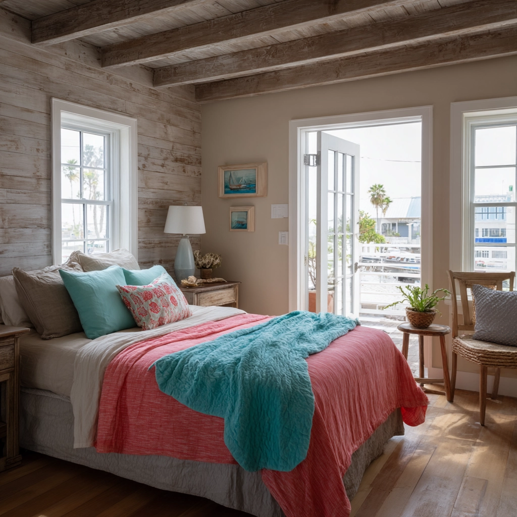 coastal farmhouse bedroom 36