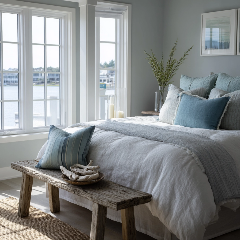 coastal farmhouse bedroom 38