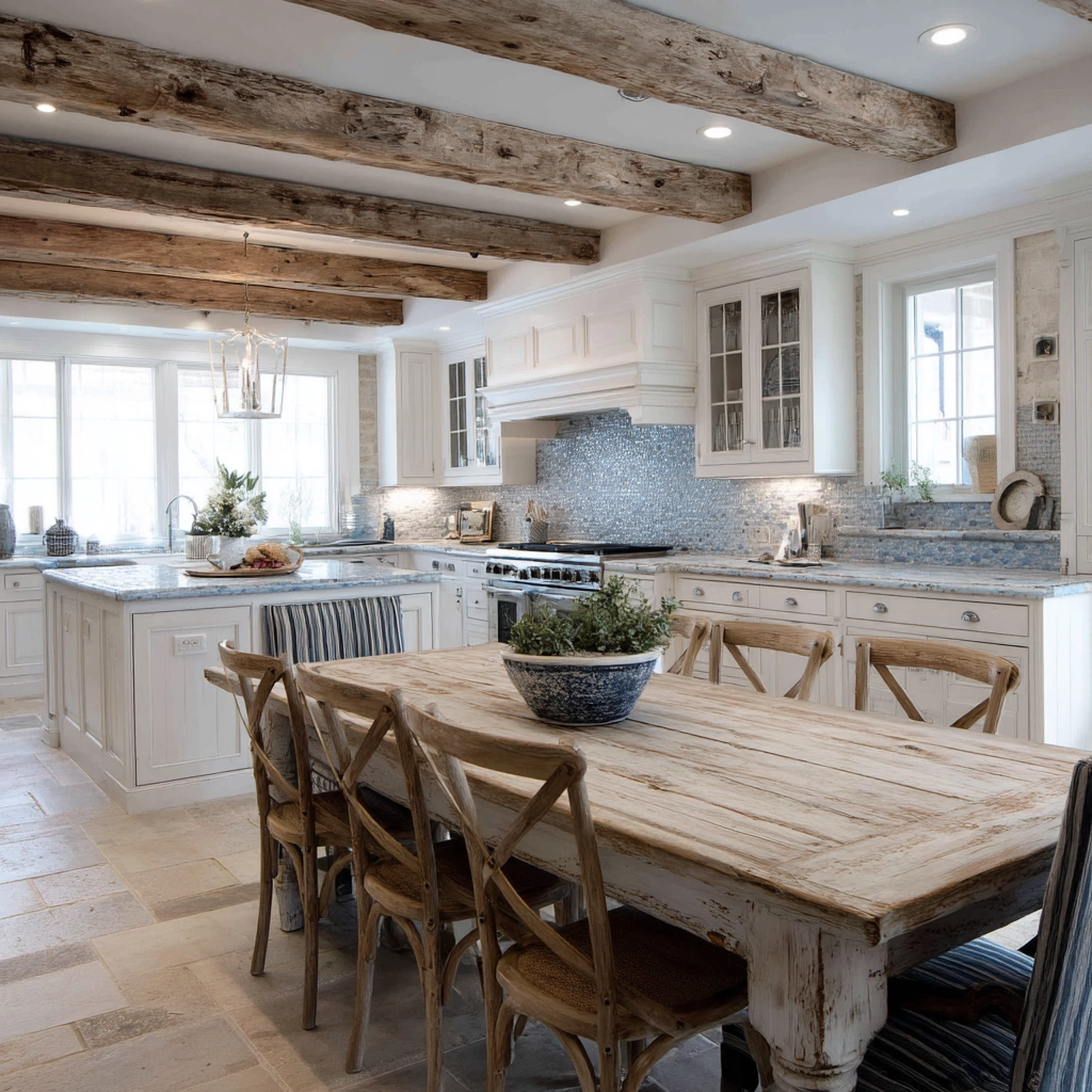 coastal farmhouse kitchen 44