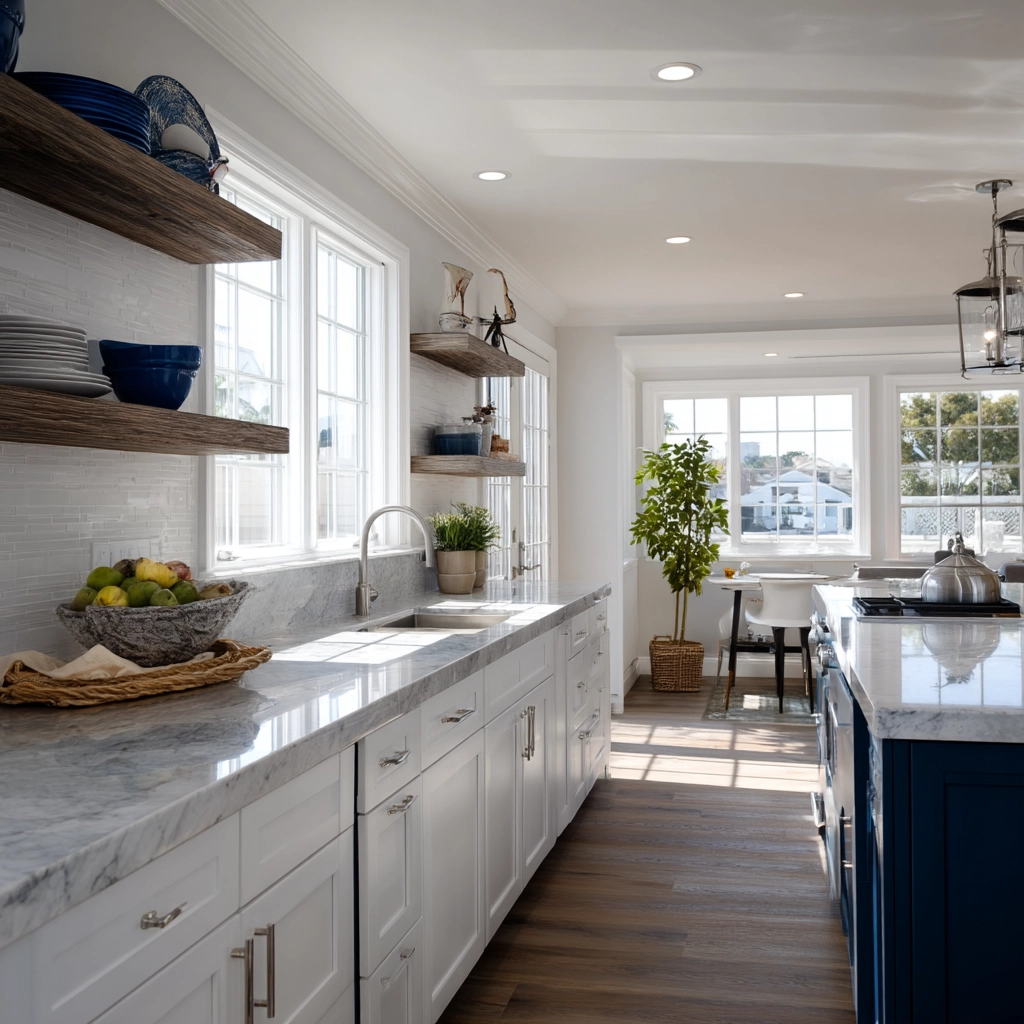 coastal farmhouse kitchen 45