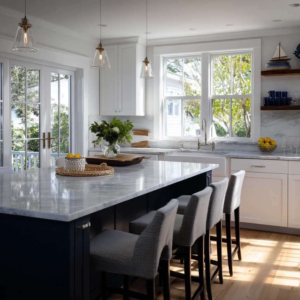 coastal farmhouse kitchen 46