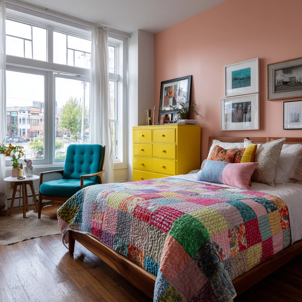 colorful eclectic bedroom 1