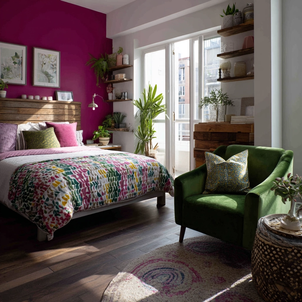 colorful eclectic bedroom 11