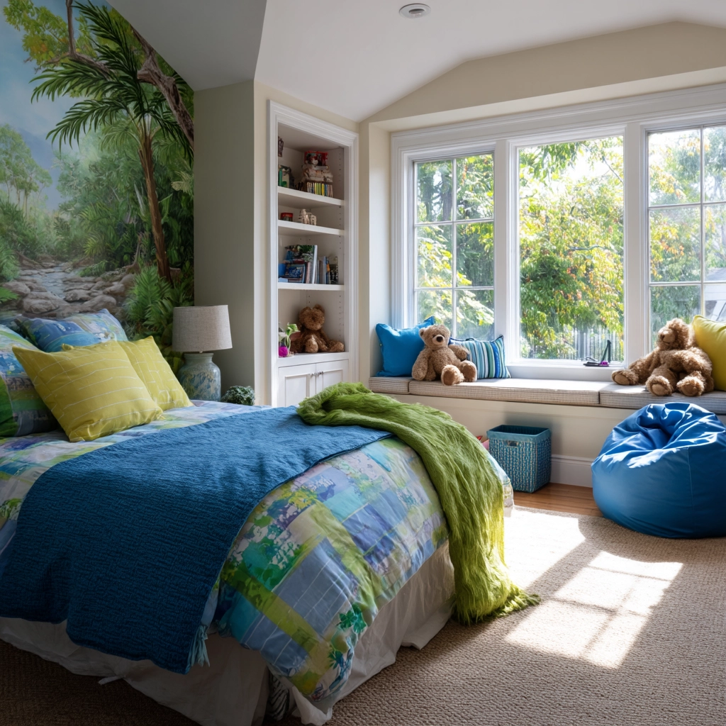 colorful eclectic bedroom 16