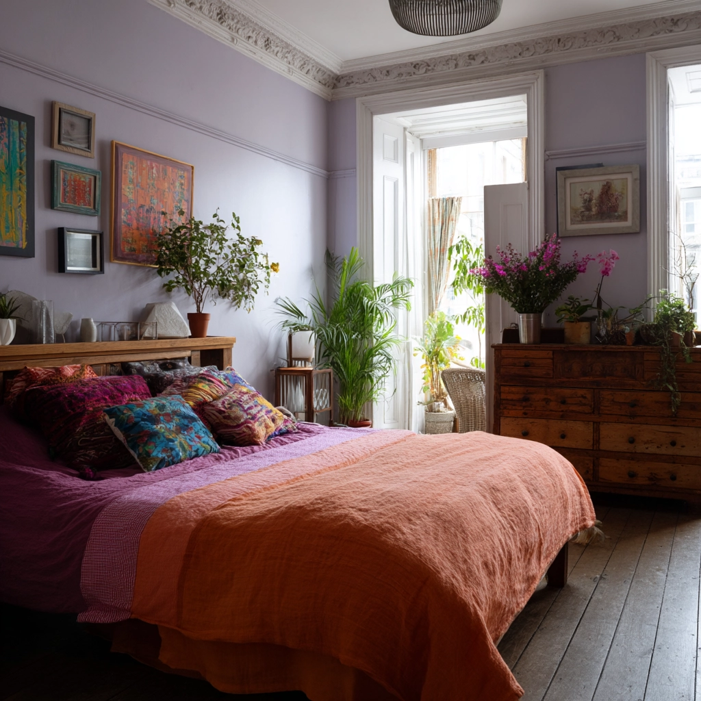 colorful eclectic bedroom 17
