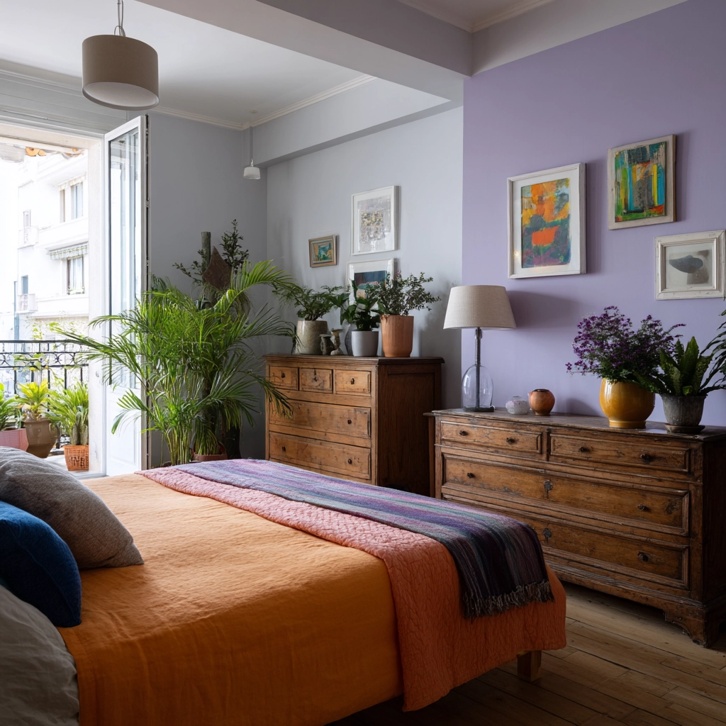 colorful eclectic bedroom 20