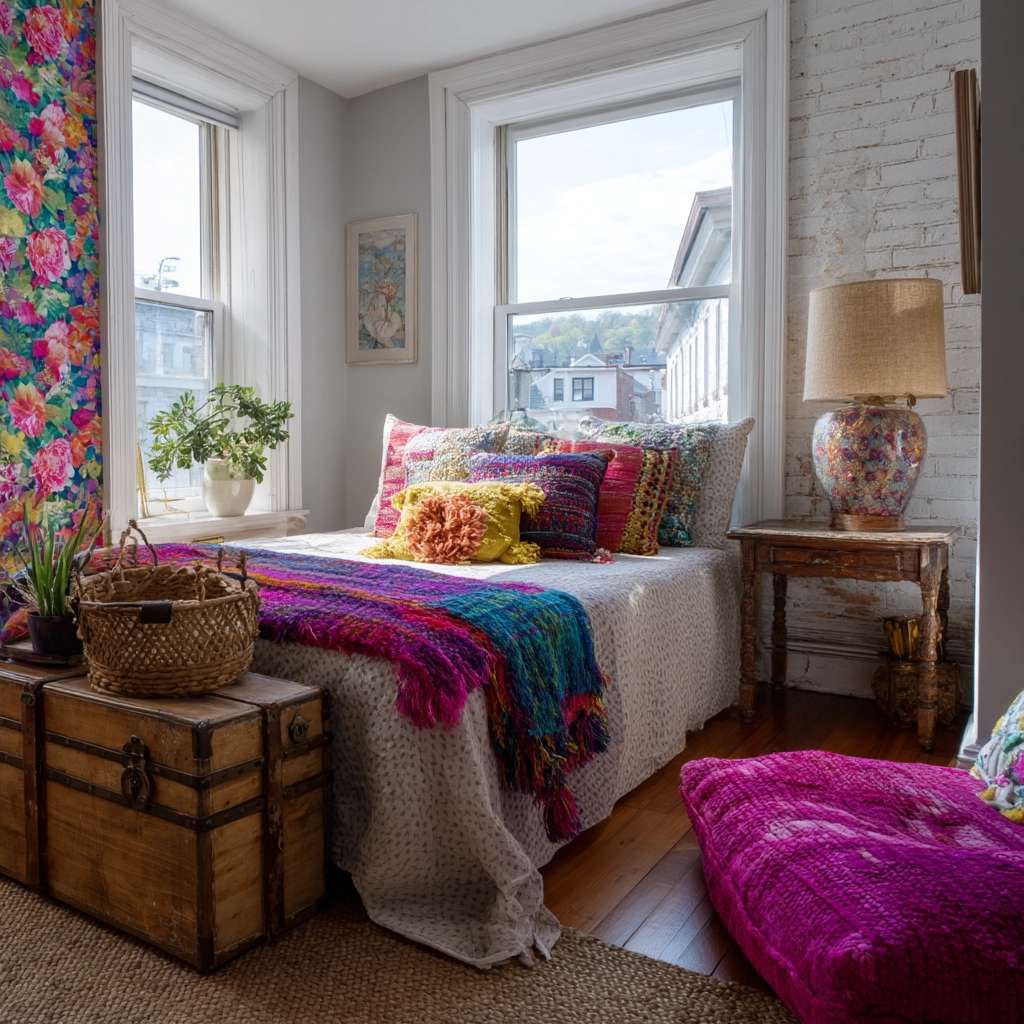 colorful eclectic bedroom 22